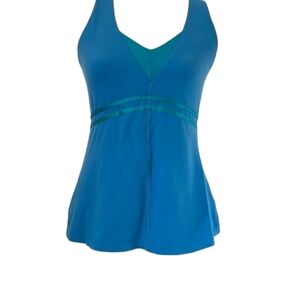 Lululemon Marine Blue Cross Back Athletic Top size 6